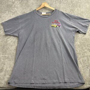 Vintage Three Stooges Shirt Mens XL Gray 1997 Knucklehead Larry Mo & Curly *FLAW